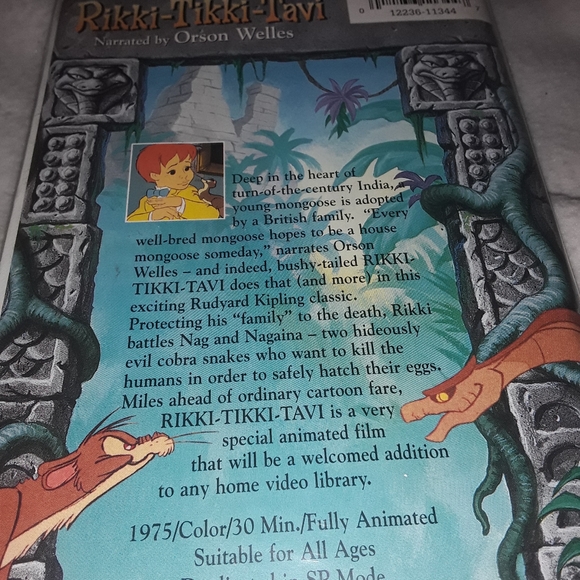 Artisan Home Entertainment Media Rikki Tikki Tavi Vhs Cartoon Movie